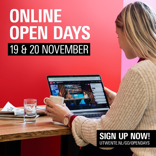Online Open Days на University of Twente 19-20 ноември